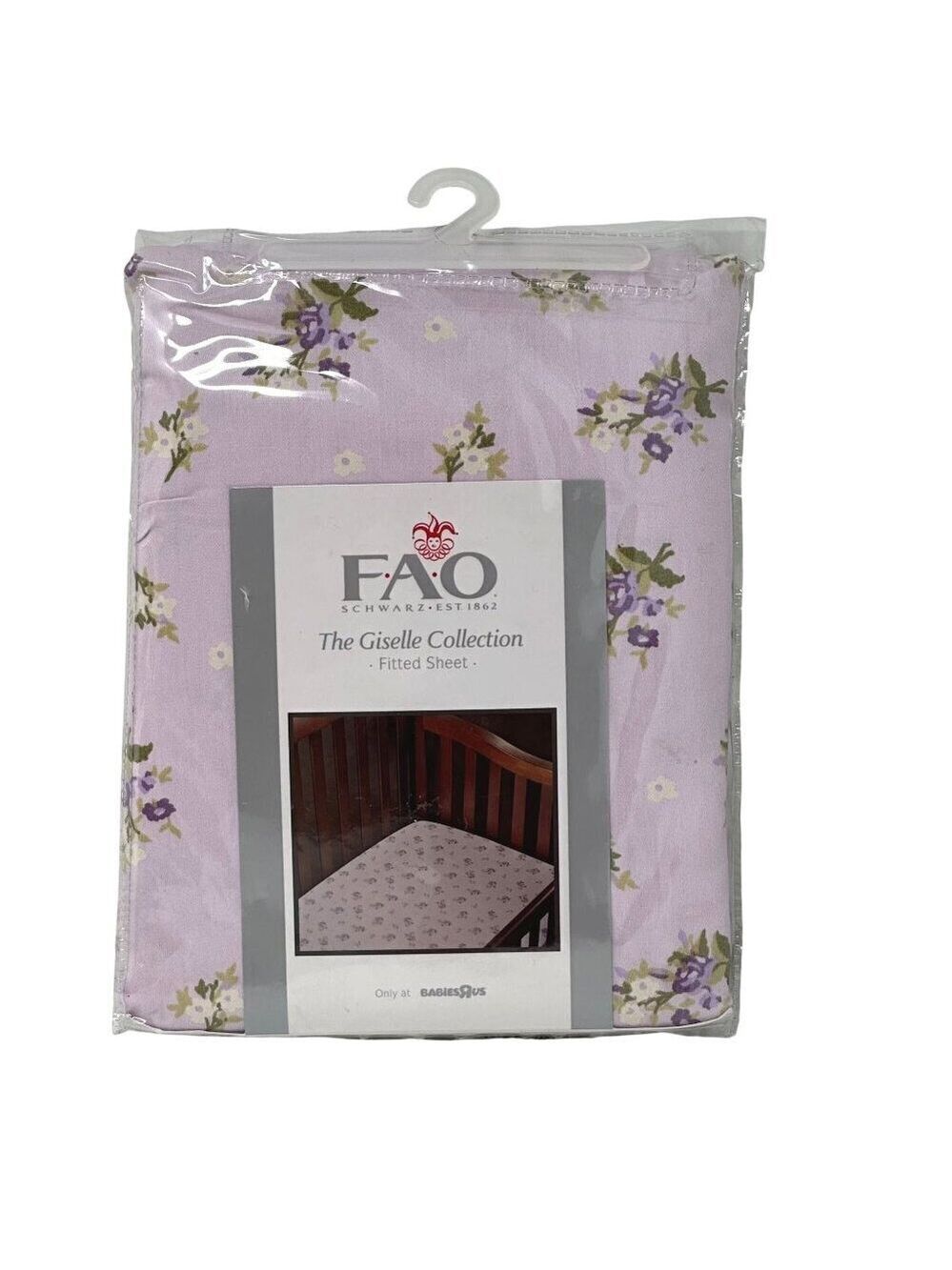 Fitted Crib Sheet Purple Floral 100% Cotton Cottagecore Lavender Pastel Fairy